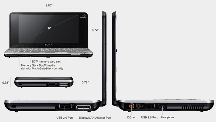sony vaio P